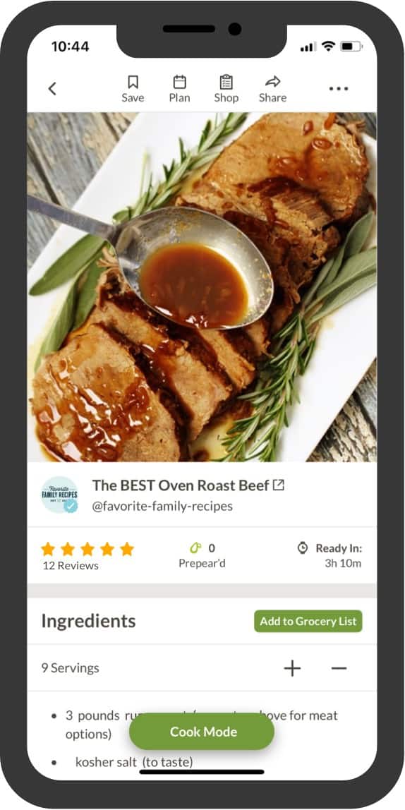 Prepear recipe ad free